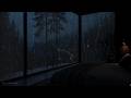 Rainy Night in a Minimalist Forest Retreat | Rain & Distant Thunder for Sleep — 8 Hours