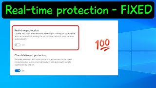 can't turn on real time protection windows defender windows 10/11 | real time won't turn on
