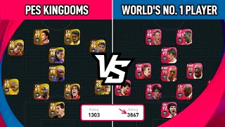 WORLD NO. 1 PES PLAYER VS PES KINGDOMS 🔥 Pes 2021 Mobile Gameplay