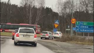 Farsta uppkörning området övn. Tillbaka mot Trafikverket. med en del  vägledning/ Instuctions