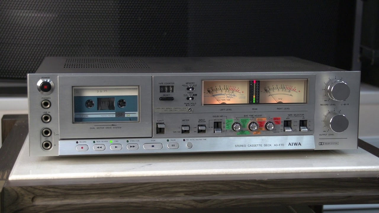 AIWA AD-F70 ￥99,800(1978年頃) LH, CrO2, FeCr, 65dB(Dolby NR on