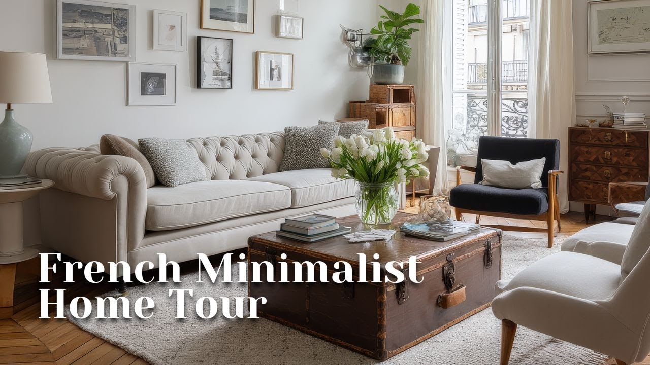 French Minimalist Home Tour | Stunning Parisian Decor Ideas with Elegant Vintage Accents