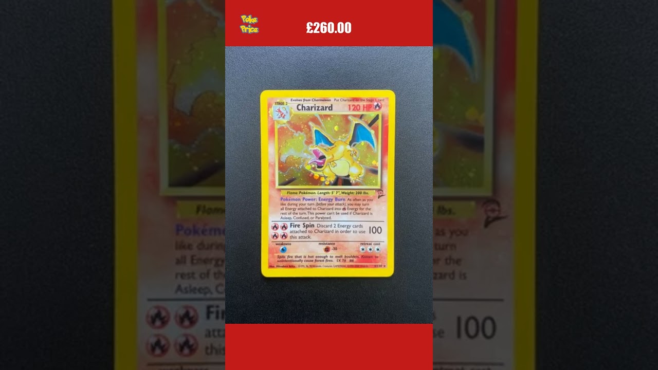 Charizard 4/130 Base Set 2 Holo Rare 1999 WOTC TCG Pokemon Card Near Mint