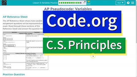 Code.org Lesson 3.12 Variables Practice | Tutorial with Answers | Unit 4 CS Principles