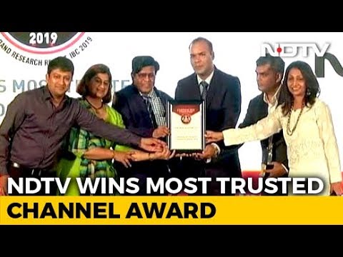 NDTV Wins "India's Most Trusted News Broadcaster 2019 Award"