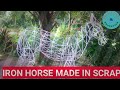 SCRAP ART OF IRON HORSE ,/I.T.I PROJECTS/ ଲୁହା ରେ ତିଆରି ଘୁଡା/ HOW TO MAKE IRON HORSE IN WELDING