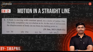 A body is moving with constant speed, in a circle of radius 10m. The body completes