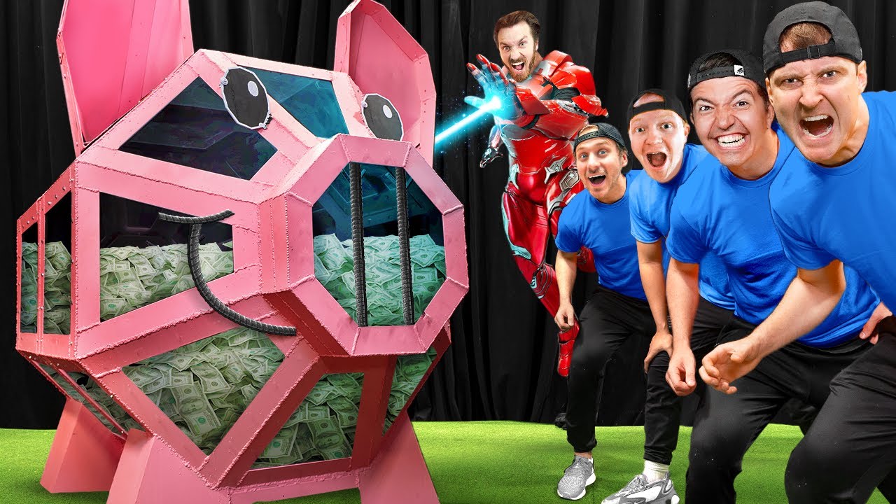 YouTubers vs World’s Strongest Piggy Bank YouTube