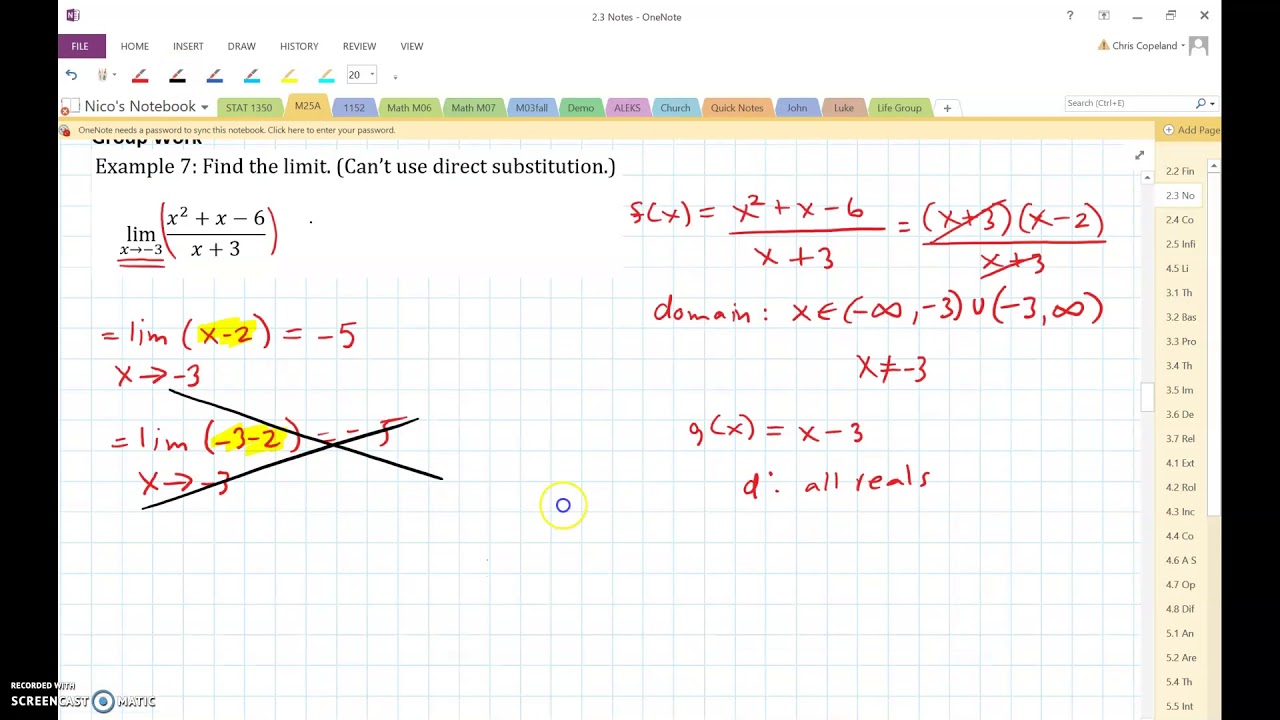 Notes 2.3 Example 7 - YouTube