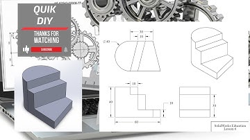 Solidworks CAD Tutorial exercise #6 for beginners