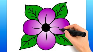 How To Draw A Flower From The Number 8 (Easy Drawing Tutorial)