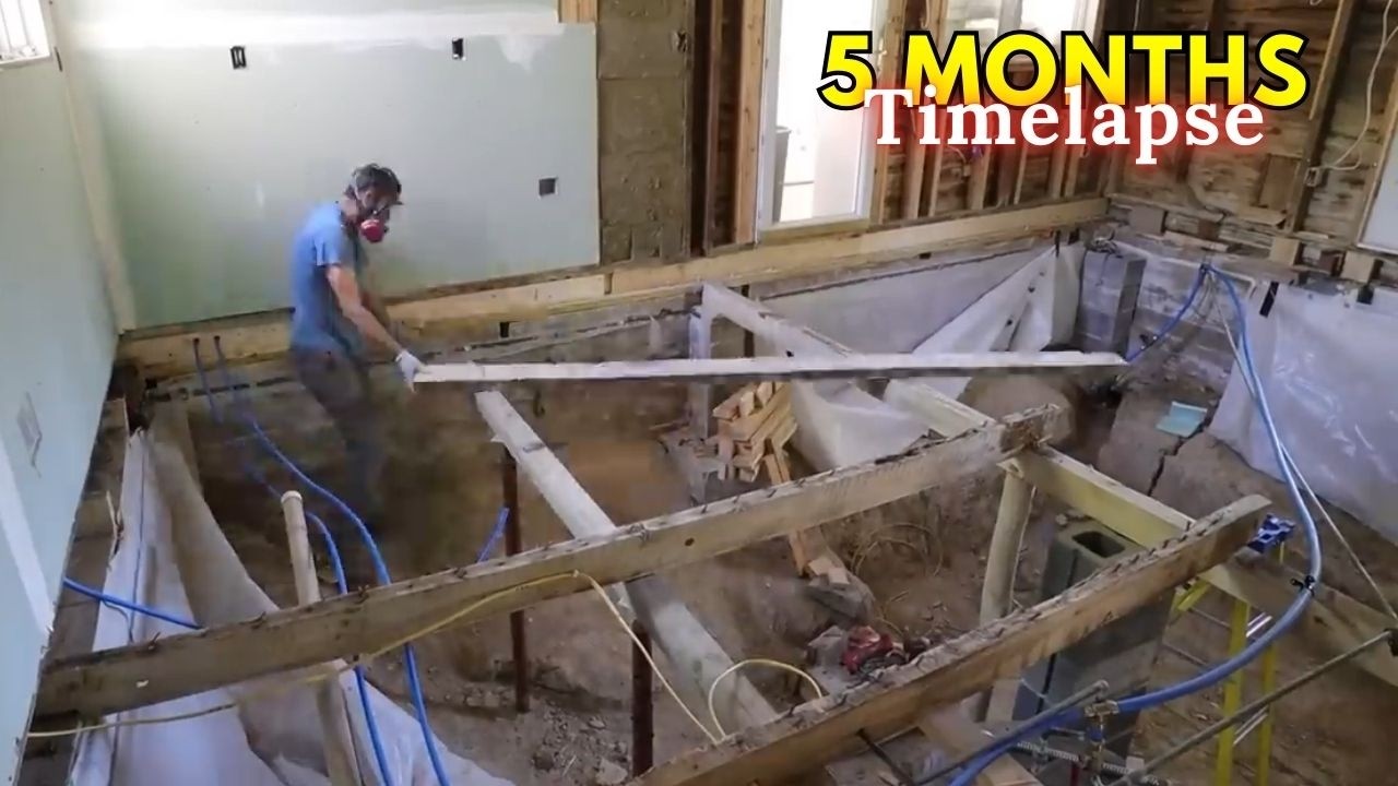 I COMPLETELY REPLACED the Floor in our 1930 Farmhouse // Face Paced 5 Month Timelapse