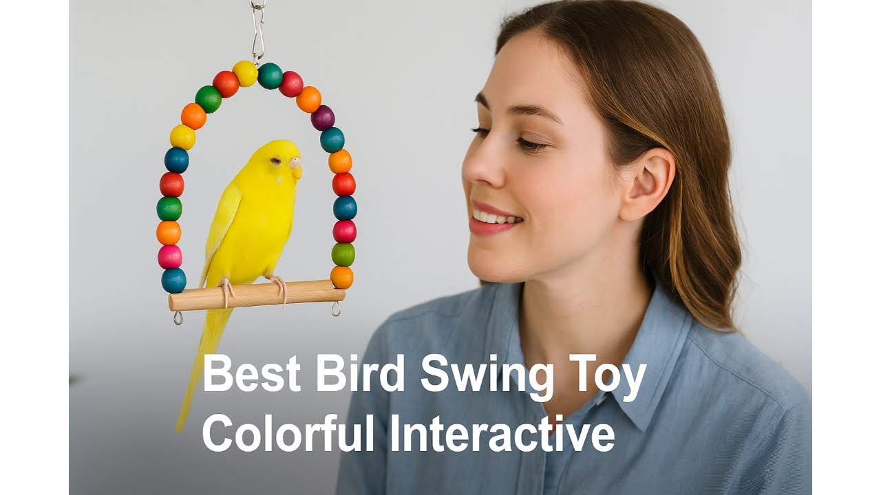 🕊️ Лучшая яркая интерактивная игрушка-качели для птиц | Игрушка-качели для птиц Jevnd с 6 кольцам...
