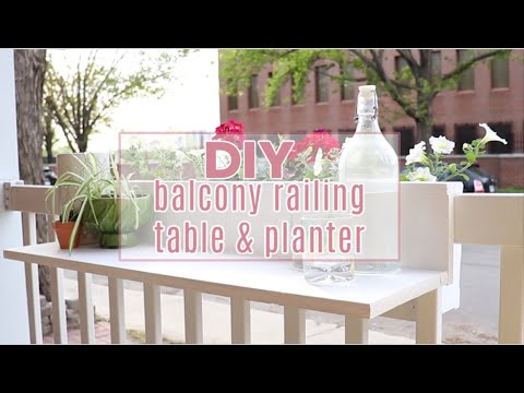 Removable Railing Table & Planter - PERFECT for Apartment Balconies