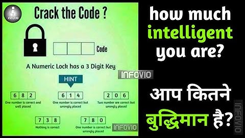 crack the code numeric lock 3 digit key | #infovio #puzzle #puzzleadda