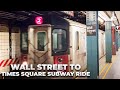 2 Train NYC Subway Ride from Wall Street to Times Square & Attempted Ferry Ride (February 2022)