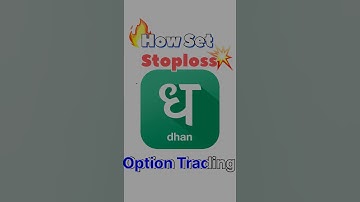 Option Trading Me Target Stoploss kese lagaye | How Set Stoploss In Dhan App #trailingstoploss