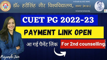 Admission Fee Submission Link of PG Second Round | Priyanshi Jain | Sagar University
