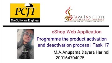 Program the product activation and deactivation process | Task 17