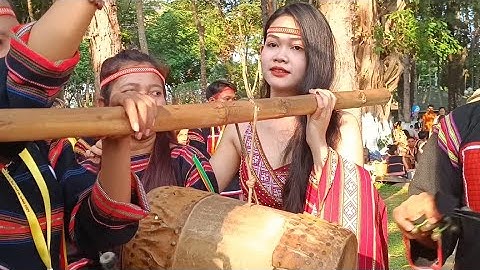 Tiết mục cồng chiêng Jrai toàn gái xinh tại ngày hội văn hóa các dân tộc gia Lai 2024