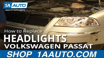 How To Replace Headlight and Bulb 02-05 VW Passat Sedan