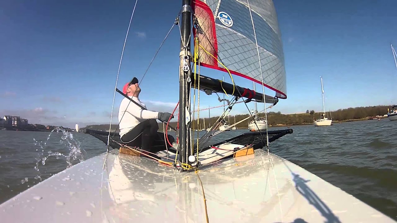 funNstuff Onboard footage with commentary from Ians Blaze dinghy race on Sunday 8th March 2015