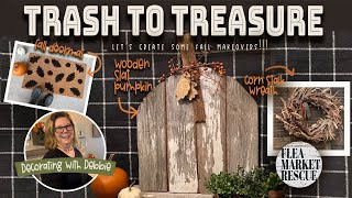 DIY FALL HOME DECOR IDEASFLEA MARKET FLIPS FALL DECORATINGTRASH TO TREASURE MAKEOVERS