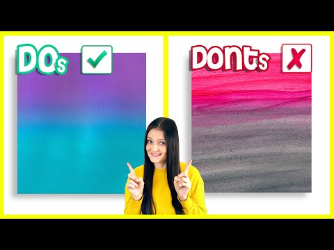 HOW TO BLEND ACRYLIC PAINT on Canvas for Beginners 🎨