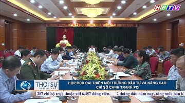 Họp BCĐ cải thiện môi trường đầu tư và nâng cao chỉ số cạnh tranh PCI tỉnh Hòa Bình