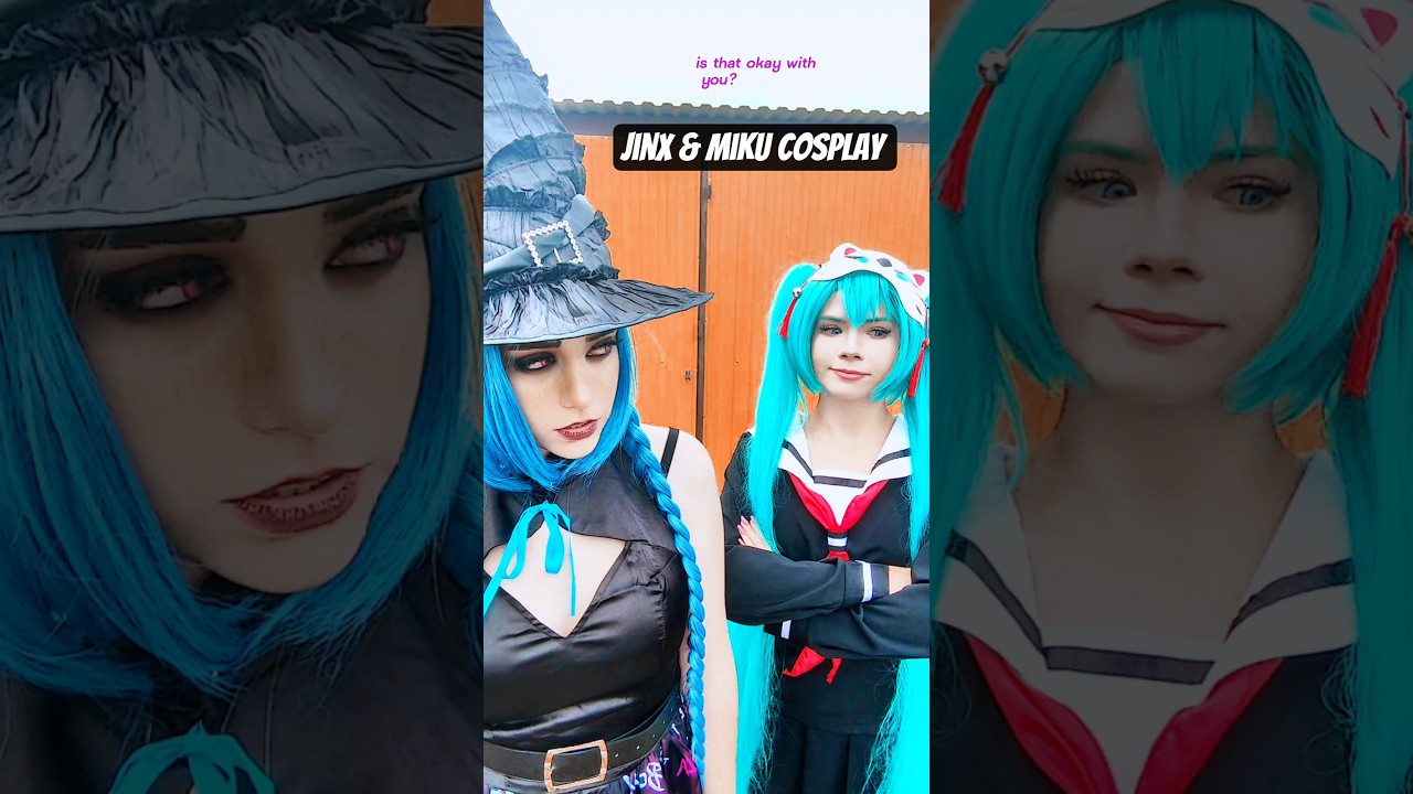 I'm going through a phase | Jinx & Hatsune Miku @nikkihatsunecosplay #cosplay #shorts