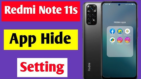 Redmi note 11s me app hide kaise kare | how to hide apps Redmi note 11s