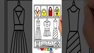 Coloring closet for kids | Woza Kids #shorts