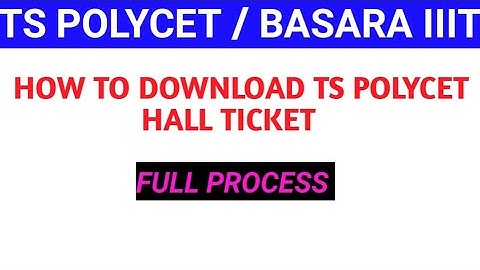 How To Download Ts Polycet 2021 Hallticket| Basara IIIT Entrance exam