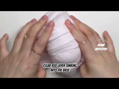 Fold Tart Berry Slime ASMR — Calming Strawberry Tart Slime Manipulation (Jeongeup)