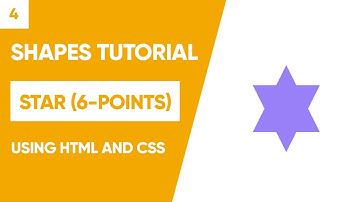 Star (6-points) / Shapes Tutorial / using HTML and CSS