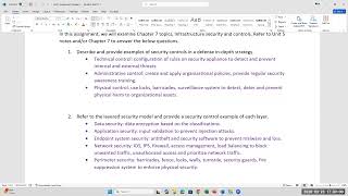CIS-41A Unit 5 Lecture - Monday session: Infrastructure Security and Defense In-Depth
