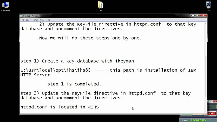 enable  SSL HTTPS  request in  IBM HTTP Server on windows  (WebSphere Jungle)