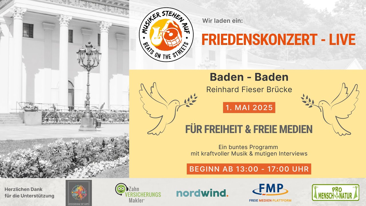 Trailer - Friedenskonzert - Live  |  1. Mai 2025 Baden - Baden