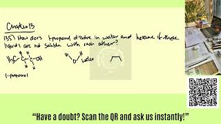 Explain why 1-propanol (CH3CH2CH2OH) is miscible in both water (H2O) and hexane (C6H6) when hexane a
