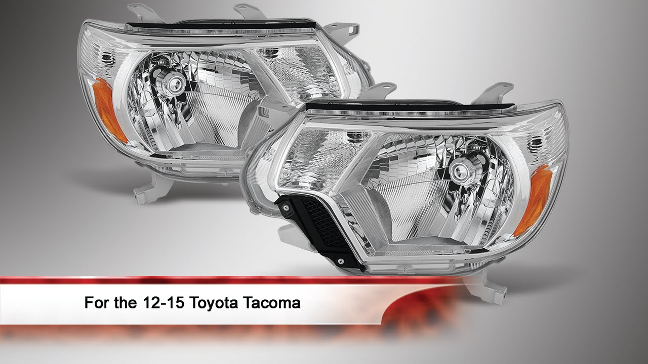 12-15 Toyota Tacoma OEM Style headlights - YouTube