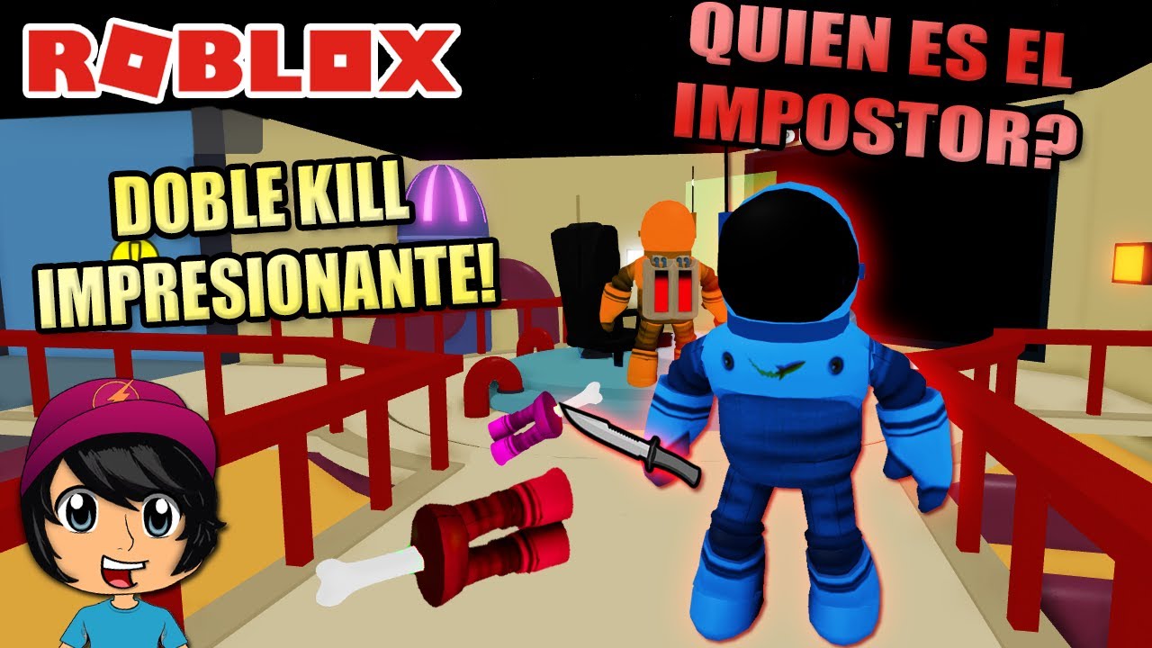 EL MEJOR IMPOSTOR DE AMONG US EN ROBLOX! DOBLE KILL! | Soy Blue