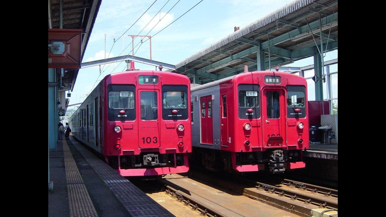 クモハ102-1517 大入→筑前前原 103系1500番台 JR九州 筑肥線 338C MT55A