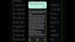 specially blind new app by Google accessible Reading mode Read anything from interesting TTS voices screenshot 2