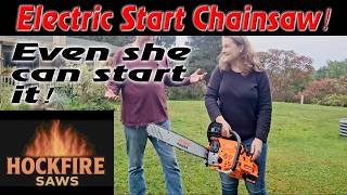 A modern electric start gasoline chainsaw @HockfireSaws