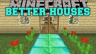 Minecraft: BETTER HOUSES (SECRET ROOMS, ANIMATED DOOR, BLOCK MIXER) Mod Showcase