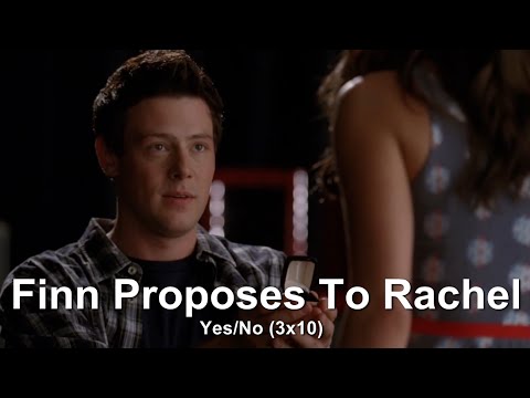 GLEE- Finn Proposes To Rachel | Yes/No [Subtitled] HD