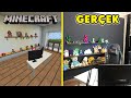 YOUTUBER EVİ - KENDİ EVİMİ YAPTIM - GERÇEK HAYAT vs MİNECRAFT