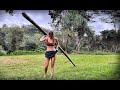 PRIMITIVE SKILLS - OUTDOOR BAMBOO SHOWER, part 1 | Off Grid Living - My Baby's 1st Steps - Ep. 165