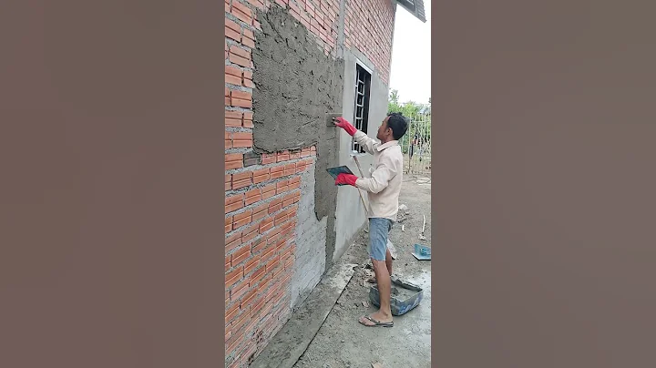 Plastering Skill #construction #plaster #shorts