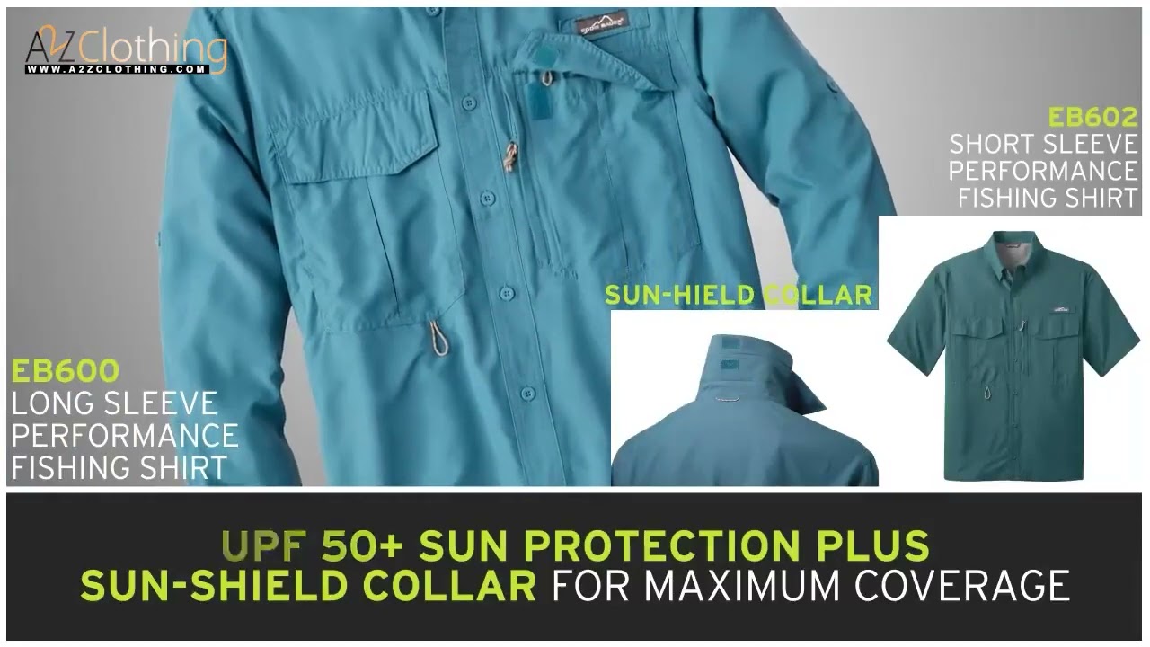 Eddie Bauer EB600 Mens Performance Fishing Shirt - Custom Logo Embroidery & Screen Printing Services